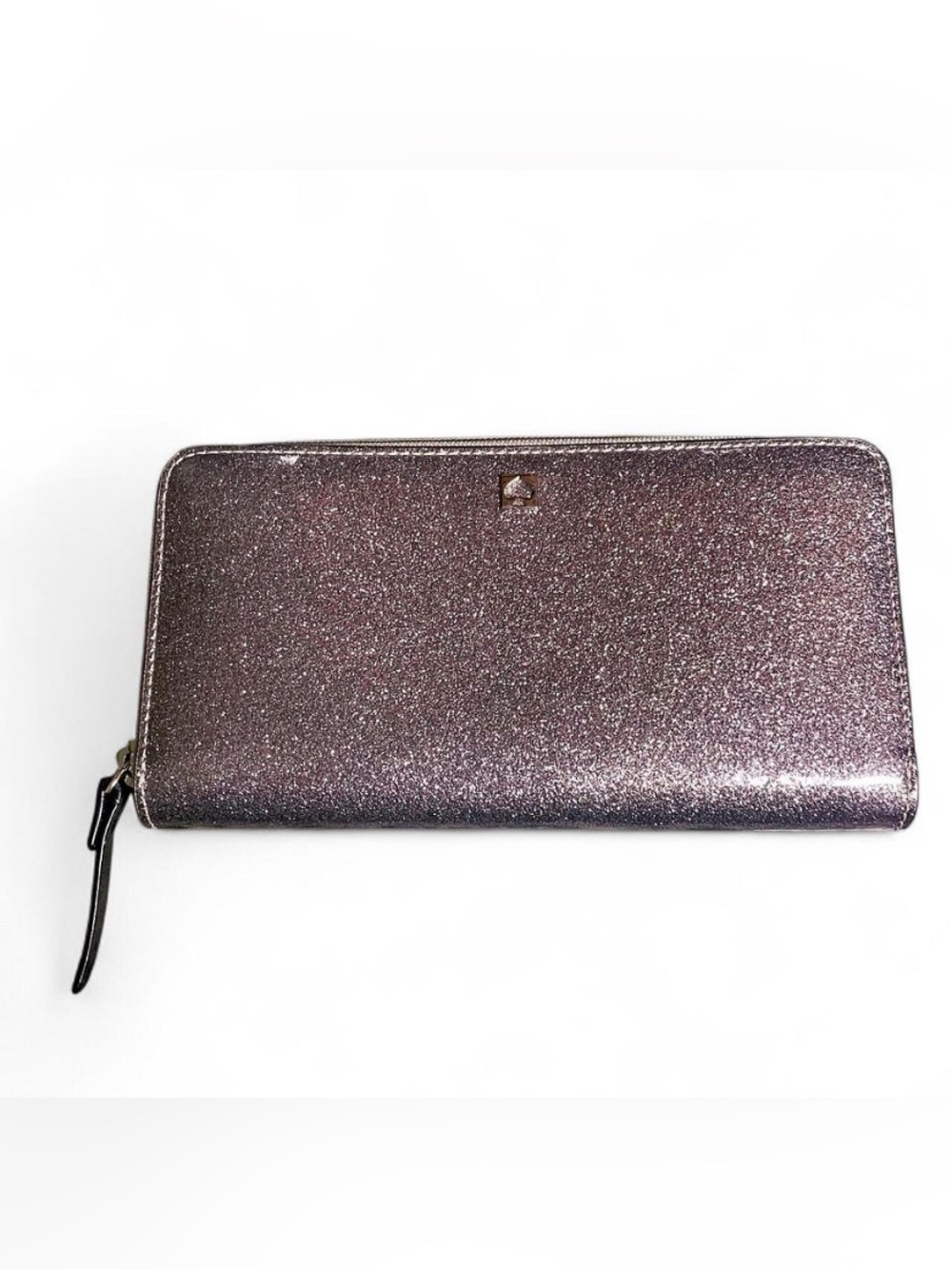 ✨ KATE SPADE Mavis Street Neda Rose Gold Glitter Zip-Around Wallet